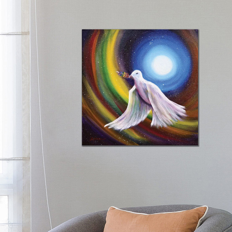 Love Is Love Peace Dove by Laura Iverson - Wrapped Canvas Print, 66.04 cm H x 66.04 cm W x 1.91 cm D