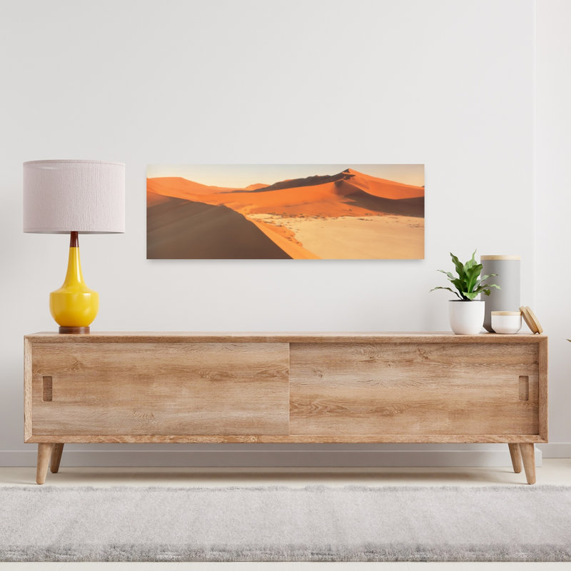 Désert, paysage pacifique serein, paysage abstrait, H 12 po x l 36 po