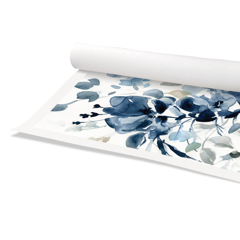 Indigo Garden II - peinture sans cadre, H 10 po x l 10 po x P 0,1 po