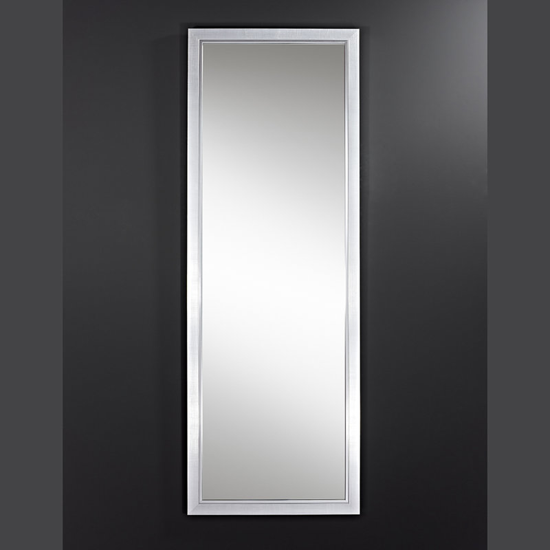 Dehoyos Flat Wall Mirror, 139cm H x 49cm W, Silver