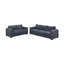Uniform Design Elegant Simple Sofa And Loveseat 2Pcs Sofa Set Dark Grey Wide-Welt Corduroy Living Room Couch