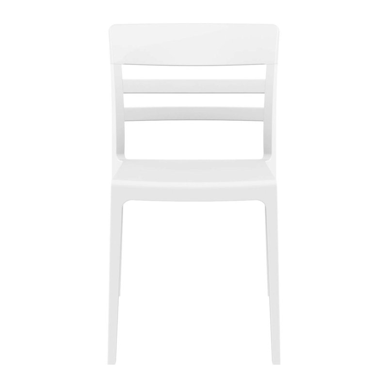 Chaise d'appoint de salle à manger Milliman, Blanc / blanc brillant