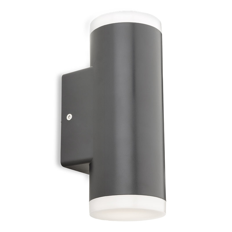 Graphite 20cm H Integrated LED Outdoor Armed Sconce