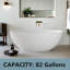 Baignoire de trempage autoportante de 55 po x 29,5 po à surface solide-97960620