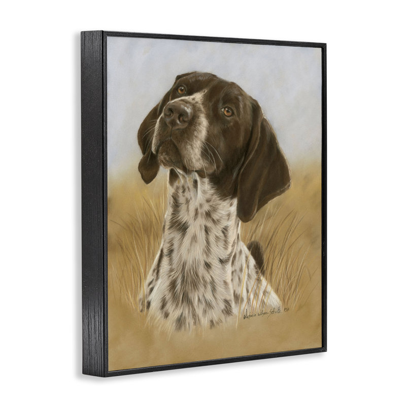 Art de chasse au pointeur par Victoria Schultz, Noir, H 14 po x l 11 po