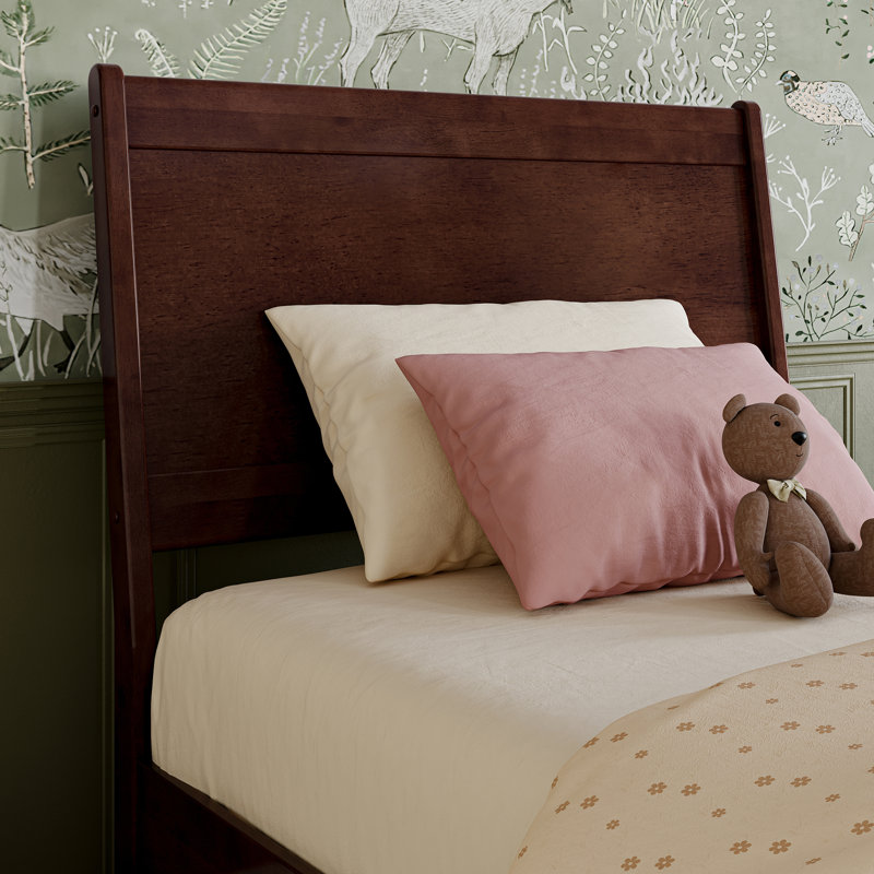 Tête de lit en bois massif Sadiras, Twin, Walnut