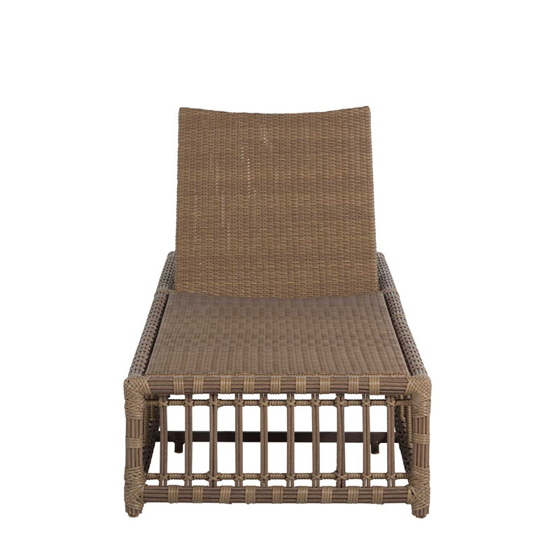 Newport 81.5" Long Reclining Single Chaise with Cushions, Dove Sunbrella® Linen, No Welt