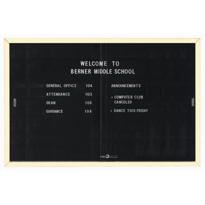 AARCO No Felt Metal Letter Board