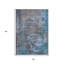 Tapis intérieur / extérieur 3 pi x 5 pi bleu sarcelle et bleu ciel Arpin