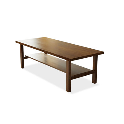 Nut-brown Rectangular Solid Wood desk
