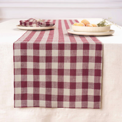 100% Pure Linen Hemstitch Table Runner