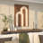 The Novogratz Polyester Geometric Living Room Framed Wall Art with Tan Layered Arches