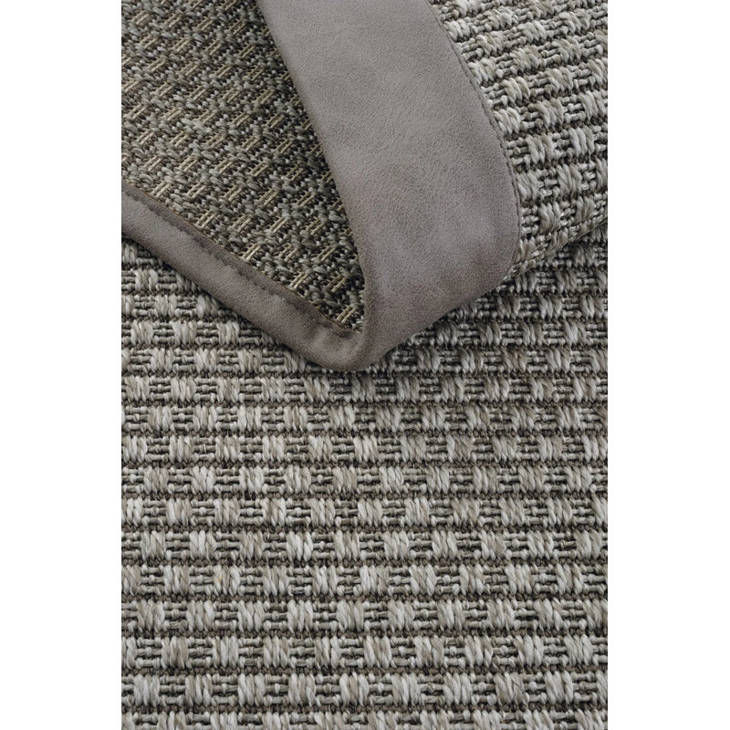 Tapis Portland en cuir sisal Casa Border, Tapis de couloir 2 pi 8 po x 6 pi 7 po