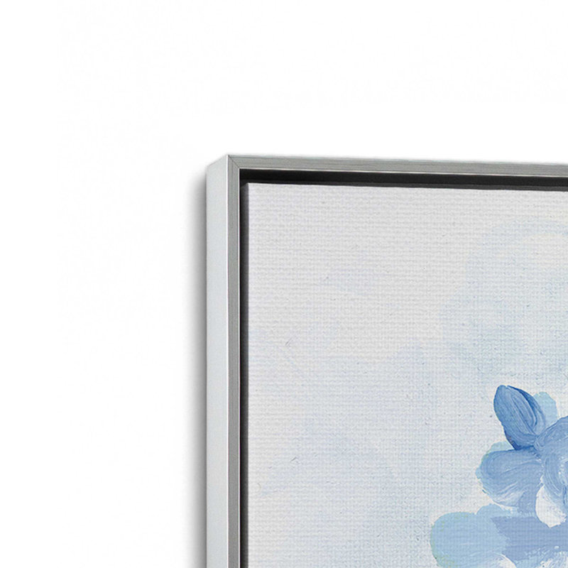 Reproduction d'art «Providence Hydrangea II» par Courtney Prahl, H 40 po x l 30 po, Cadre flottant, Argent argent