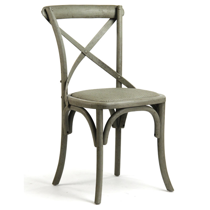 Parisienne Cafe 19'' H Oak Side Chair, Green