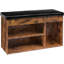 Banc de rangement rembourré en similicuir Colesha