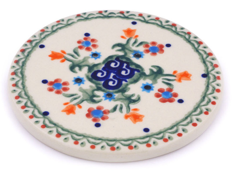 Spring Flowers Stoneware Round Coaster