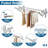 Foldable Wall-Mounted Clothes Rack, 2 Rows (Silver)