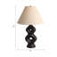 Lampe de table ouverte en céramique Latitude Run®, 28 po, abat-jour noir / brun clair
