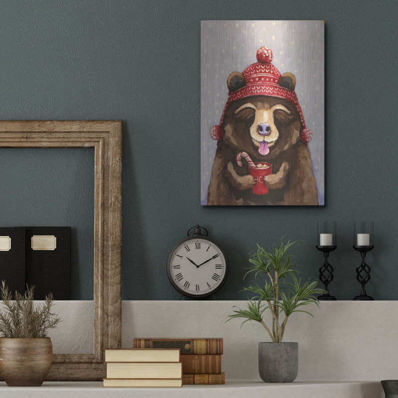 «Hot Chocolate Bear» par Lucia Stewart, H 16 po x l 12 po