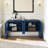 63" W Wood Wave-Pattern Storage Cabinet With Adjustable Shelf-393303615