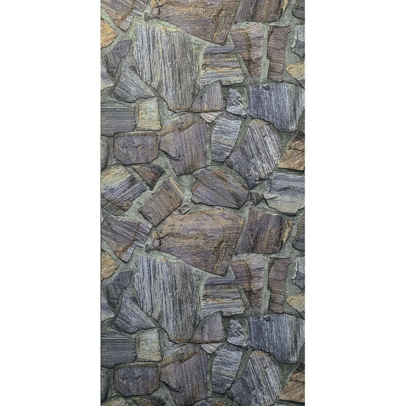 Mauve, gris, brun, papier peint moderne, brique texturée, grès 3D