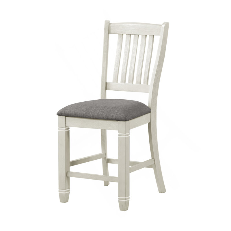 Ensemble de chaises de salle à manger à hauteur de comptoir en bois texturé 2 pièces