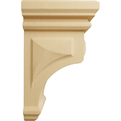 3 1/2"W x 3 3/4"D x 6"H Mini Woodruff Wood Corbel, (2Pack)