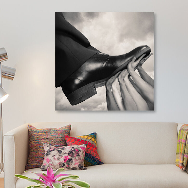«United», impression sur toile, H 37 po x l 37 po x P 1,5 po, Toile tendue, Pas de tapis