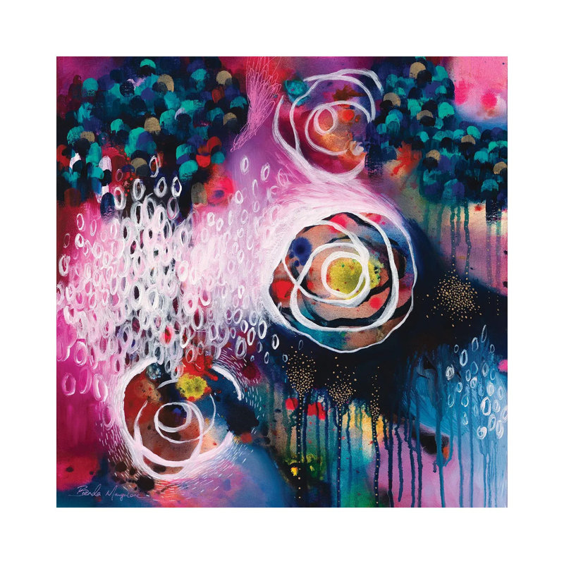 Dancing Through The Mess by Brenda Mangalore - Wrapped Canvas Painting, 93.98 cm H x 93.98 cm W x 3.175 cm D