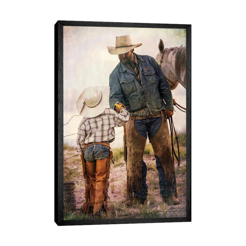 A Job Well Done by Rhonda Thompson - Painting on Canvas, 101.6cm H x 66.04cm W x 3.81cm D, Black Framed