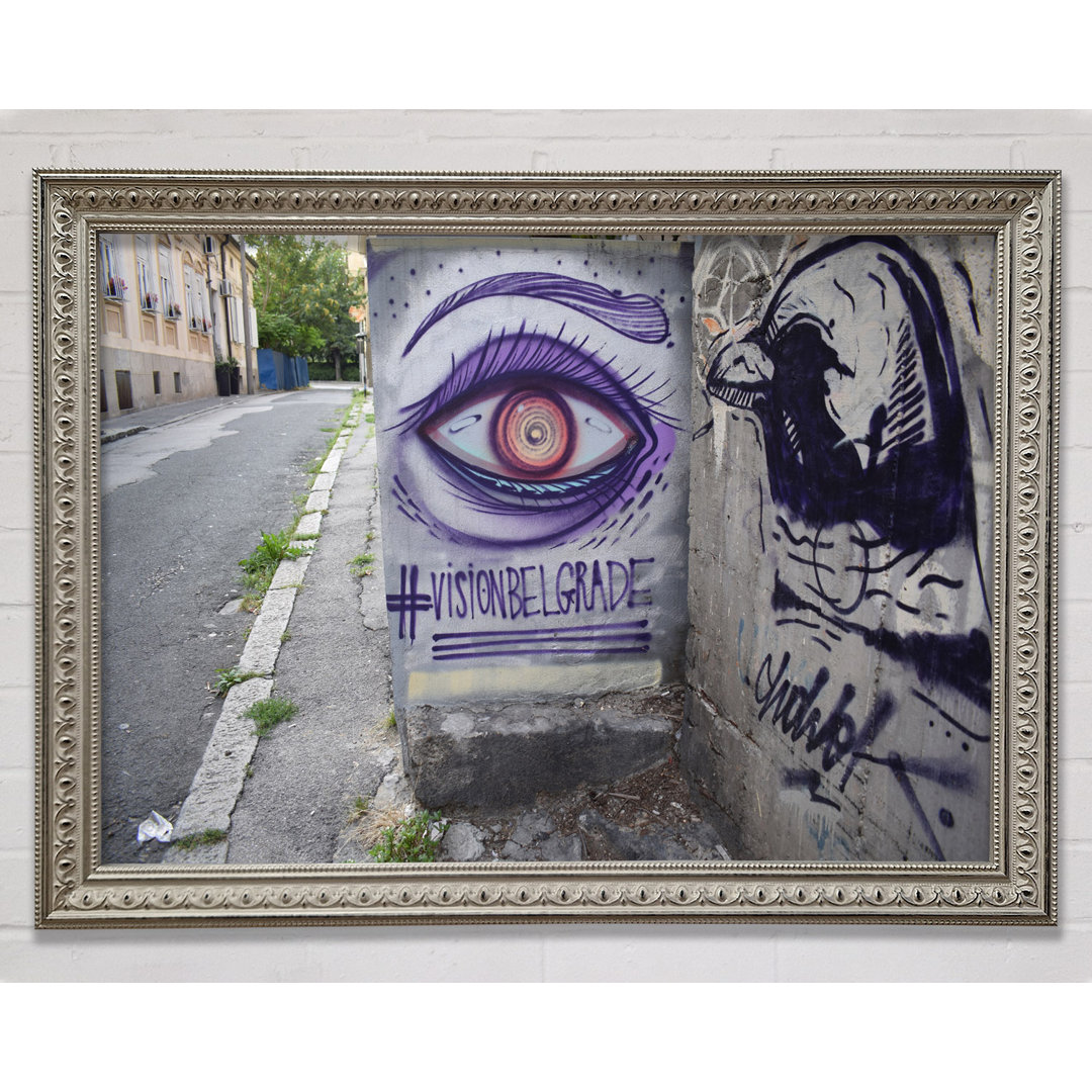 Spray Painted Eye - Einzelner Bilderrahmen Kunstdrucke