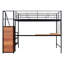Lit mezzanine double en métal avec bureau et grille en métal-1137296186