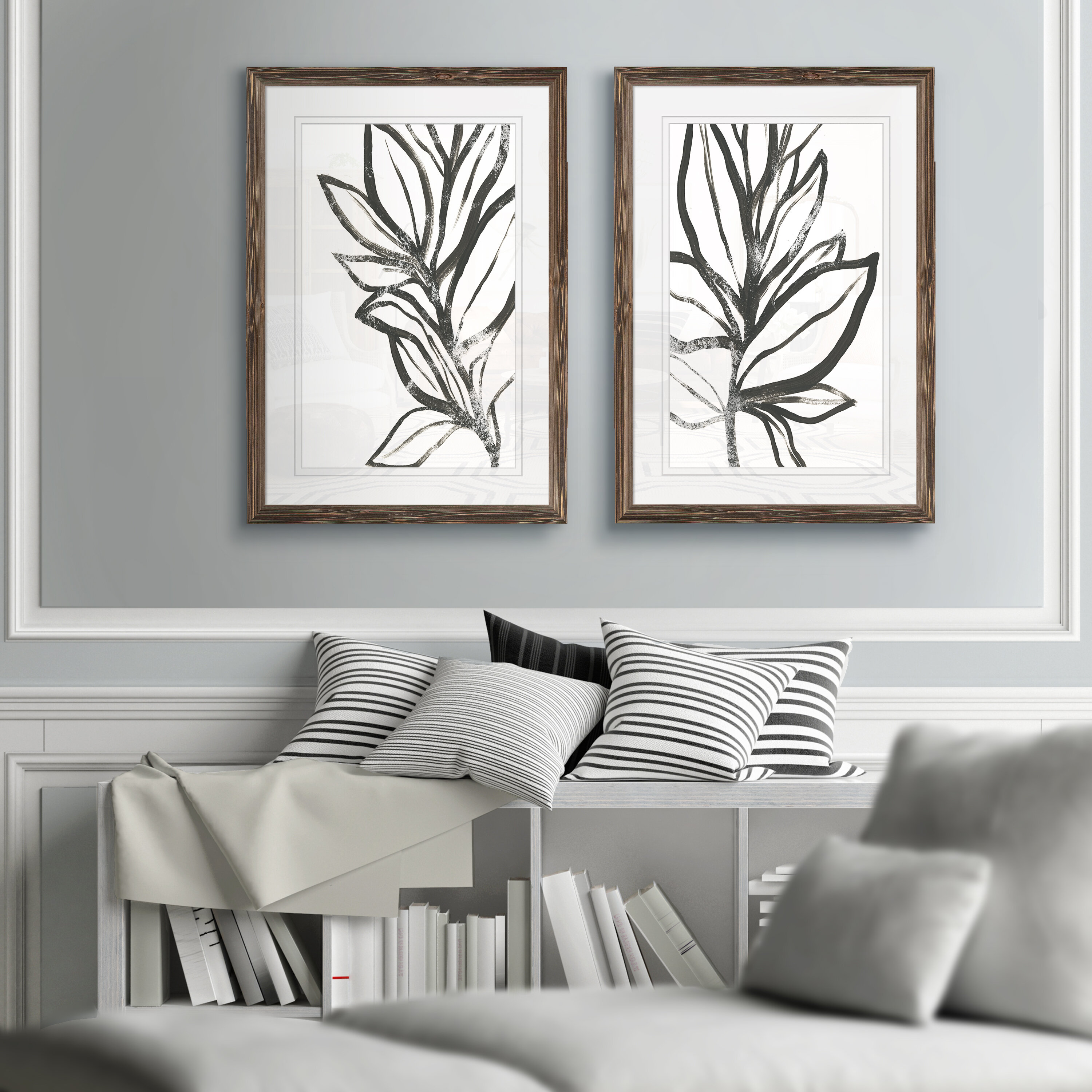 Three Posts™ Leaf Instinct I Framed 2 Pieces by Vincent Van Gogh ...