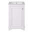 Meuble-lavabo de 20 pouces avec lavabo en céramique, ensemble de meuble-lavabo simple autoportant avec porte à fermeture douce, tablette réglable, style moderne.
