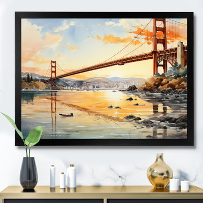 Edmir Orange Bridge Golden Gateway V sur impression sur toile