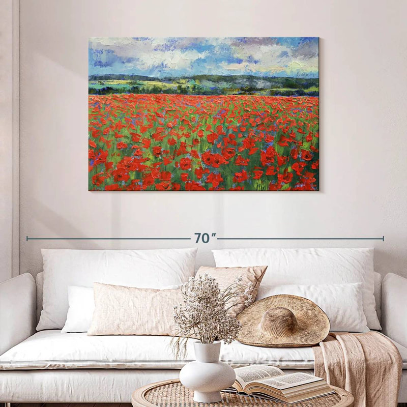 Coquelicot Alvord, H 30 po x l 45 po