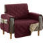 Housse pour chaise réversible en polytétrafluoroéthylène Newfield, bleu marine et brun clair-1168106624