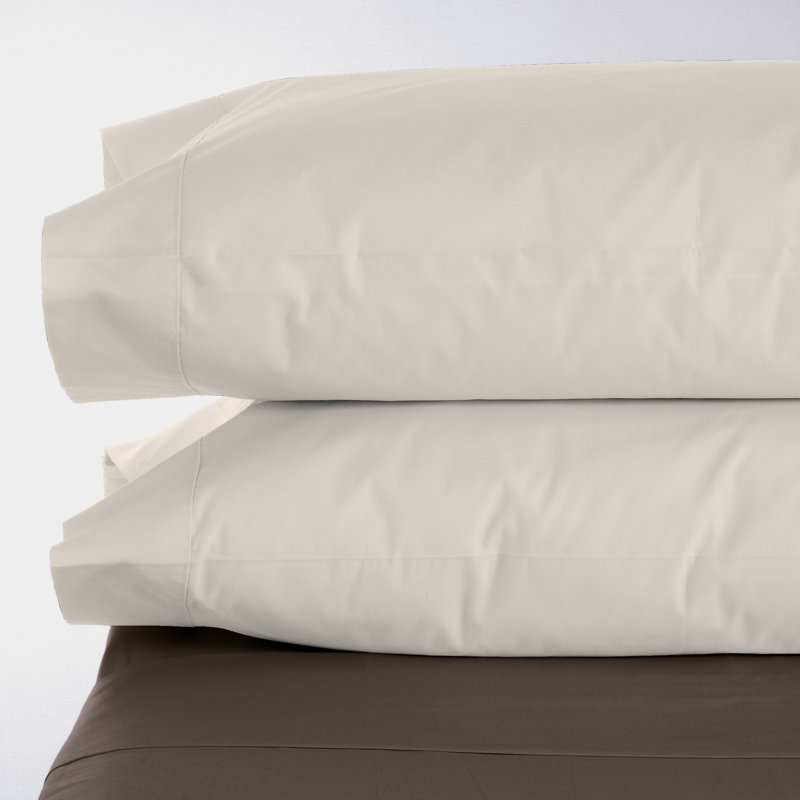 Hedvall 300TC 100% Organic Cotton Percale Pillowcases, Ivory