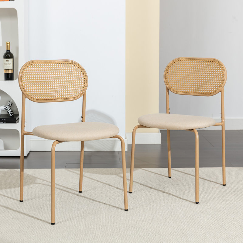 Chaise d'appoint empilable en lin Antuane