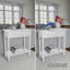 Console verrouillable Verrill - Tables de bout de salon 2 pièces avec compartiment de rangement à charnières caché et tablette inférieure-2025992312