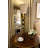 Cordeiro Flambeau Buffet Table Lamp in Black Striped Distressed Gold