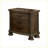 Rustic Traditional Solid Wood 3-Drawer Nightstand with Bronze Pulls