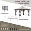 Pavillon de jardin avec filet Outsunny
