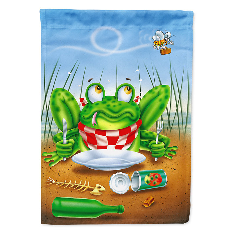 Assiette joyeuse à 2 côtés 40 x 28 po de grenouille drapeau maison