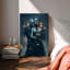 Macabre gothique, crâne de couple, reproduction d'art sur toile - Urban Studio-1344536038