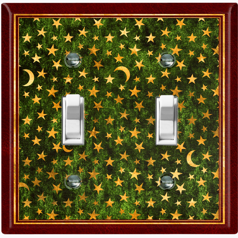 Plaque murale à 2 interrupteurs à bascule Star Night