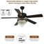 Ventilateur de plafond 52 po avec télécommande