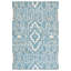 Tapis en jute / sisal tissé à plat Southwestern - bleu / ivoire-281234701