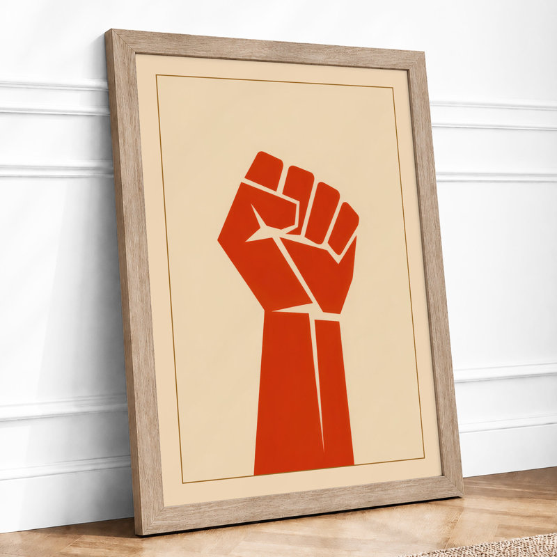 Raised Fist Graphic - Print, A1 - 84.1 x 59.4 cm, Oak